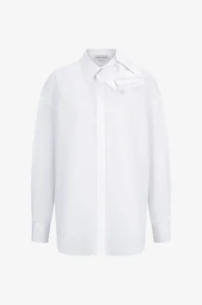 Chemise oversize en popeline 3D Orchid