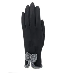Gant de tricot avec boucle de fourrure écologique