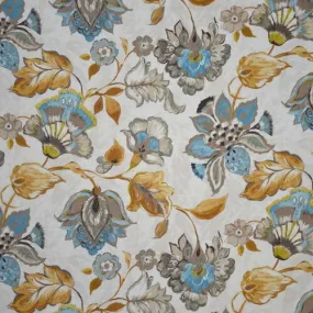 Lin ameublement multicolore, tissu siège tapissier/mètre, savoir-faire français, coupon de tissu, fleurs