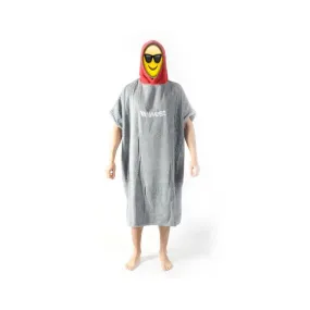 Poncho gris/rouge 300 grammes 
